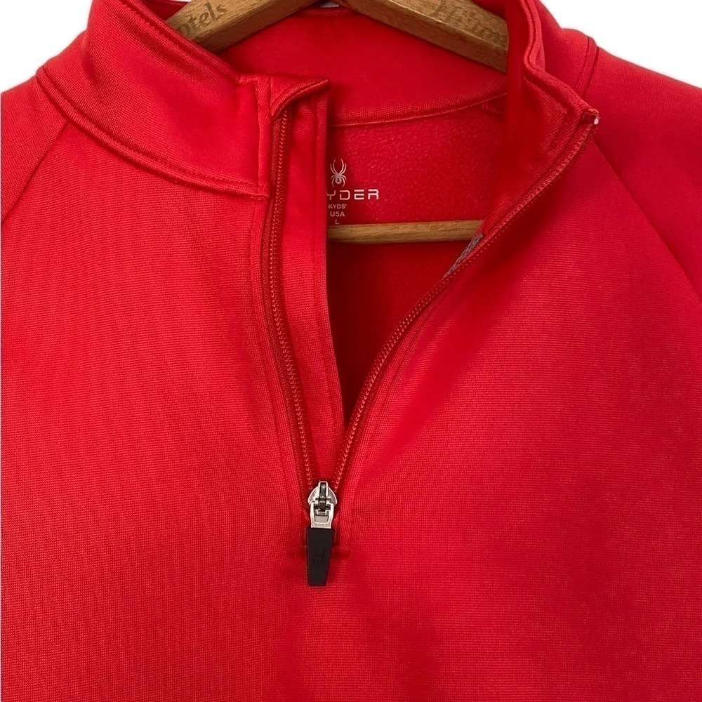 Spyder Coral Long Sleeve Quarter Zip Size Kids Large